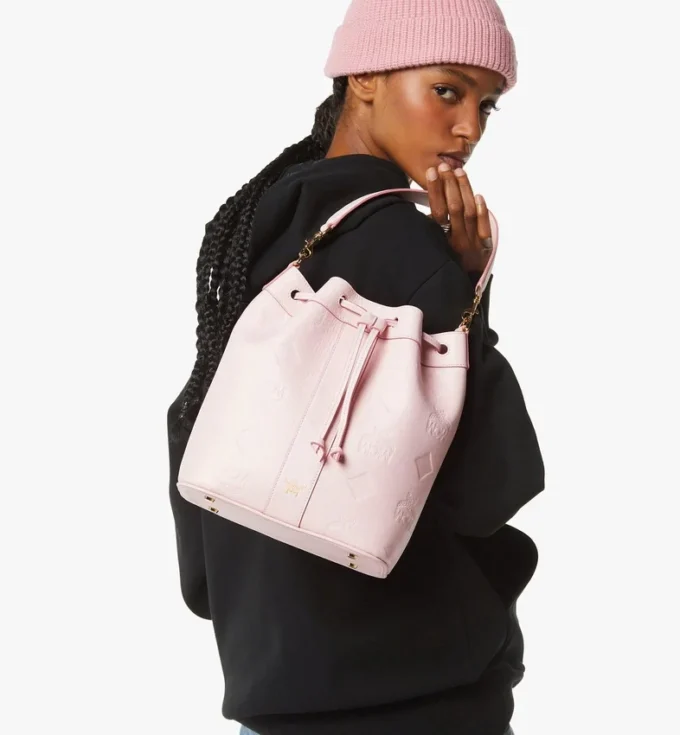Borsa a coulisse Dessau Drawstring in pelle con Maxi Monogram Borsa a coulisse Dessau Drawstring in pelle con Maxi Monogram