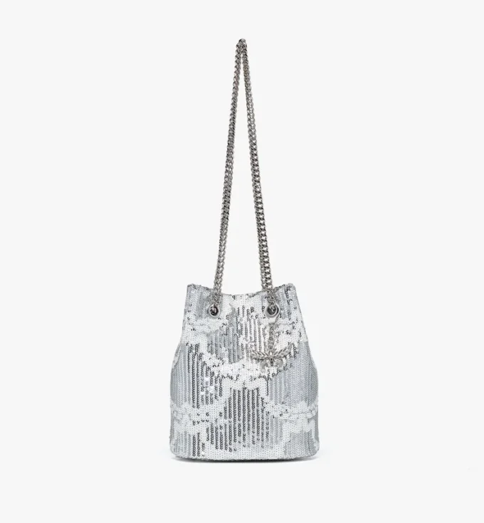 Borsa a secchiello Himmel in pelle Monogram con paillettes Borsa a secchiello Himmel in pelle Monogram con paillettes