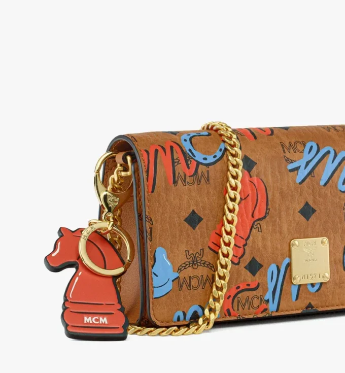 Borsa a tracolla con catena Aren “Anno del Cavallo” in Visetos