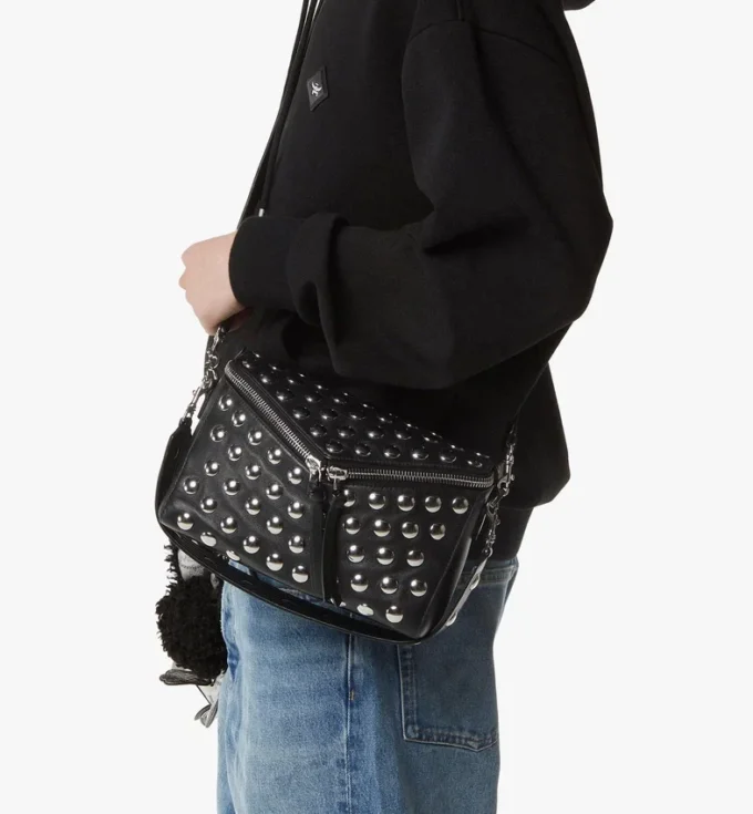 Borsa a tracolla Diamant 3D in pelle di agnello Galactic Gala