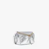 Borsa a tracolla Diamant 3D in pelle di vitello metallizzata Borsa a tracolla Diamant 3D in pelle di vitello metallizzata