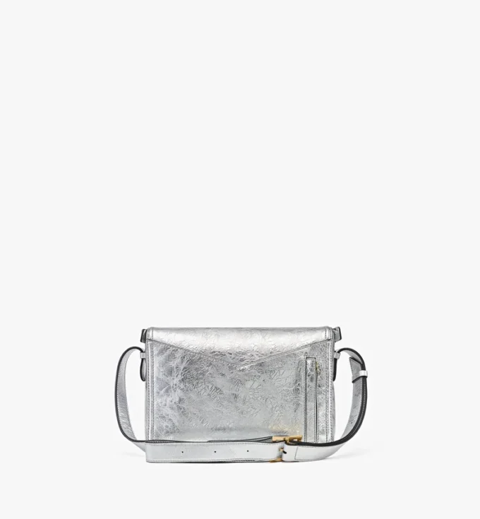 Borsa a tracolla Diamant 3D in pelle di vitello metallizzata Borsa a tracolla Diamant 3D in pelle di vitello metallizzata