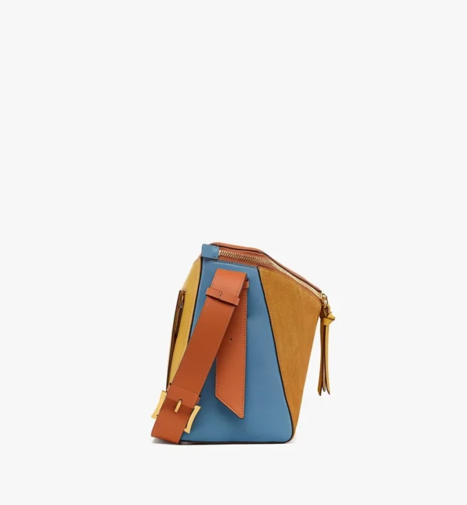 Borsa a tracolla Diamant 3D in pelle scamosciata e pelle di vitello Borsa a tracolla Diamant 3D in pelle scamosciata e pelle di vitello