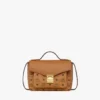Borsa a tracolla Tracy in mix di pelle Visetos