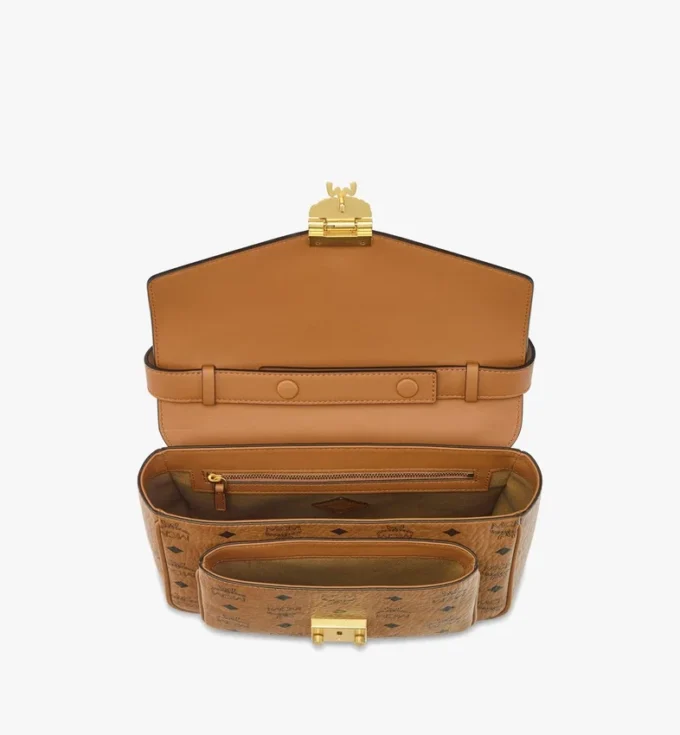 Borsa a tracolla Tracy in mix di pelle Visetos
