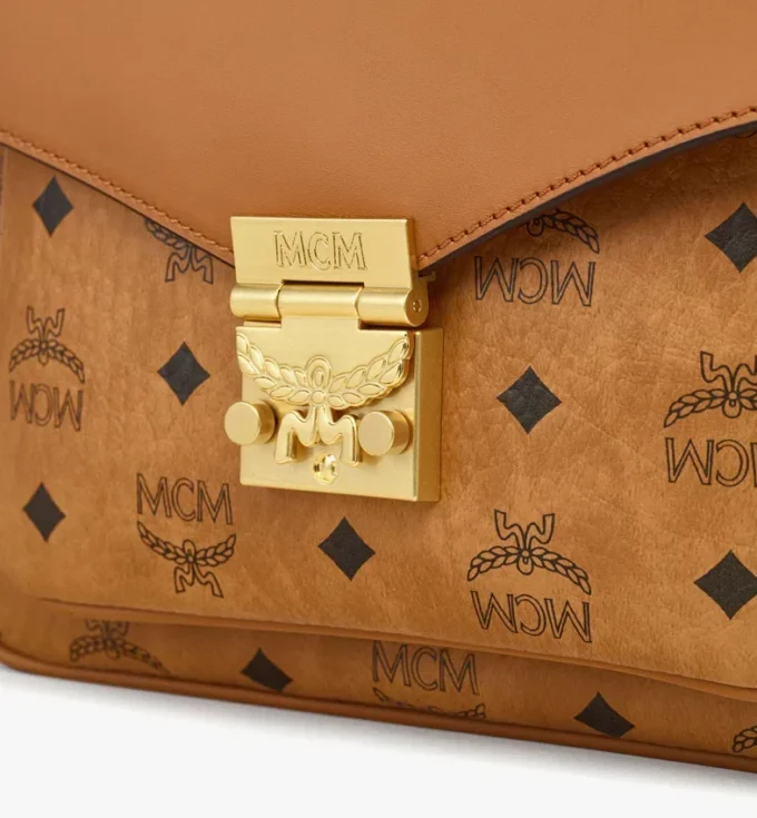 Borsa a tracolla Tracy in mix di pelle Visetos