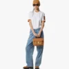 Borsa a tracolla Tracy in mix di pelle Visetos