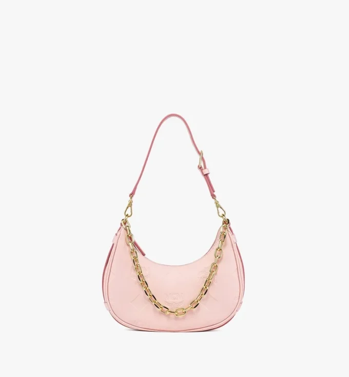 Borsa Hobo Aren Crescent in pelle con Maxi Monogram Borsa Hobo Aren Crescent in pelle con Maxi Monogram