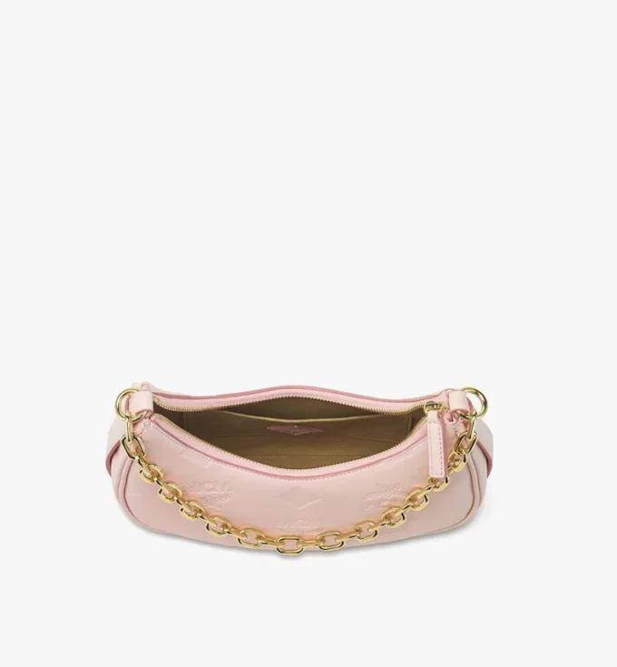 Borsa Hobo Aren Crescent in pelle con Maxi Monogram Borsa Hobo Aren Crescent in pelle con Maxi Monogram