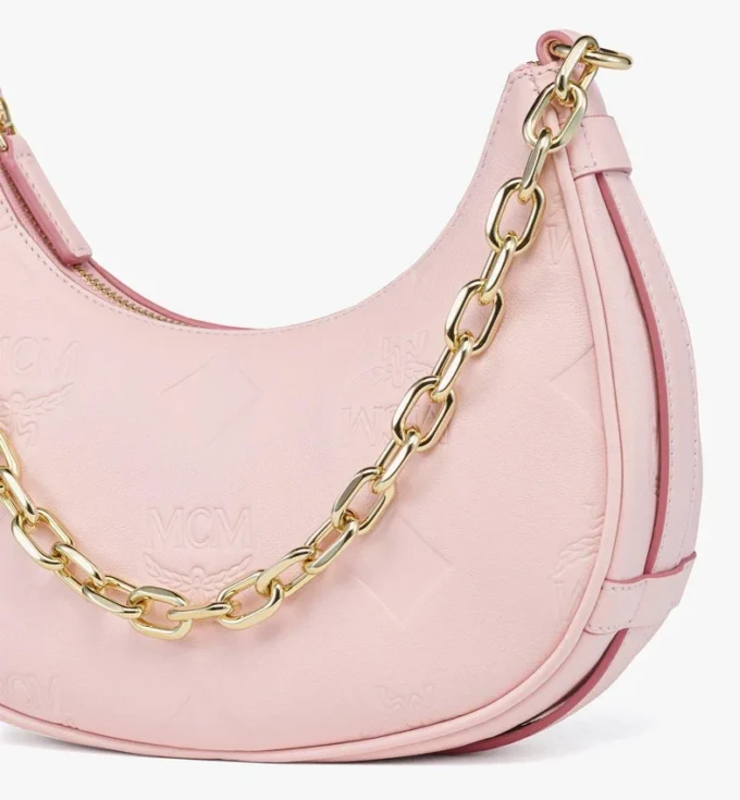 Borsa Hobo Aren Crescent in pelle con Maxi Monogram Borsa Hobo Aren Crescent in pelle con Maxi Monogram