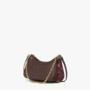 Borsa Hobo Aren Duo in tela Maxi Visetos e pelle di vitello