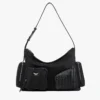 Borsa Hobo con cerniera Aren in Econyl® e pelle con stampa Monogram Borsa Hobo con cerniera Aren in Econyl® e pelle con stampa Monogram