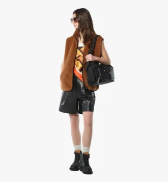 Borsa Hobo con cerniera Aren in Econyl® e pelle con stampa Monogram Borsa Hobo con cerniera Aren in Econyl® e pelle con stampa Monogram