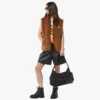 Borsa Hobo con cerniera Aren in Econyl® e pelle con stampa Monogram Borsa Hobo con cerniera Aren in Econyl® e pelle con stampa Monogram