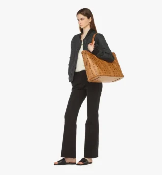 Borsa Liz Shopper reversibile in Visetos