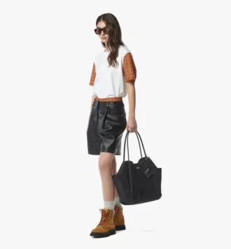 Borsa shopper Aren in Econyl® e pelle