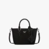 Borsa shopper Aren in nylon riciclato e pelle con stampa monogramma