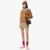 Borsa shopper Aren in nylon riciclato e pelle con stampa monogramma
