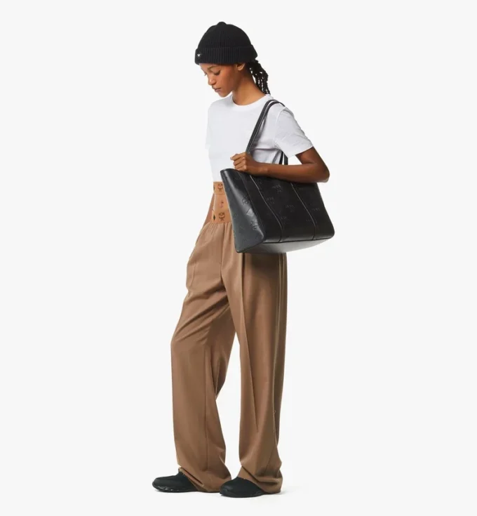 Borsa shopper Toni con chiusura superiore a zip in pelle con motivo Maxi Monogram Borsa shopper Toni con chiusura superiore a zip in pelle con motivo Maxi Monogram