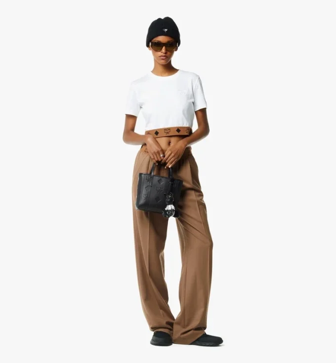 Borsa shopper Toni con chiusura superiore a zip in pelle con motivo Maxi Monogram Borsa shopper Toni con chiusura superiore a zip in pelle con motivo Maxi Monogram