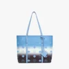 Borsa shopper Toni con chiusura superiore a zip in tela Visetos sfumato
