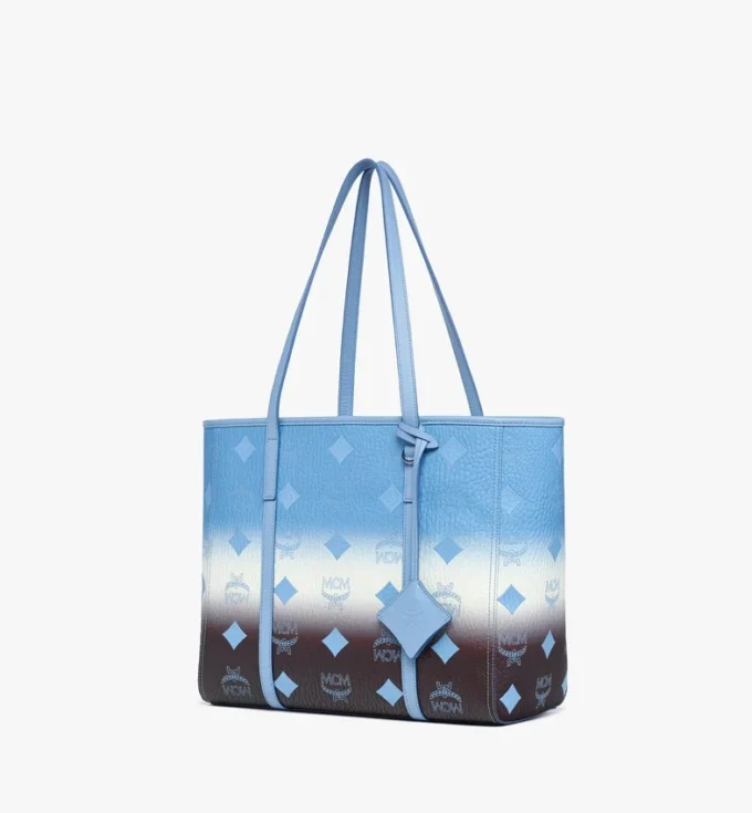 Borsa shopper Toni con chiusura superiore a zip in tela Visetos sfumato