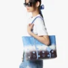 Borsa shopper Toni con chiusura superiore a zip in tela Visetos sfumato