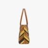 Borsa shopper Toni Top-Zip in tela Visetos Mega Herringbone