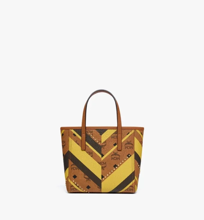 Borsa shopper Toni Top-Zip in tela Visetos Mega Herringbone