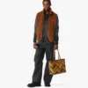 Borsa shopper Toni Top-Zip in tela Visetos Mega Herringbone
