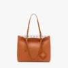 Borsa shopping Himmel in pelle con logo goffrato