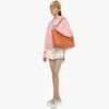 Borsa shopping Himmel in pelle con logo goffrato