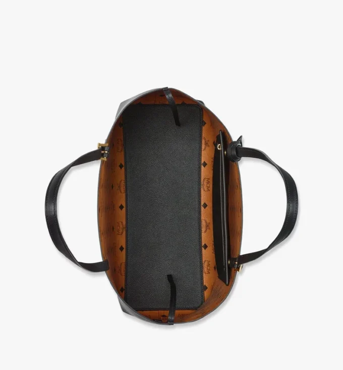 Borsa shopping Himmel in pelle con logo goffrato