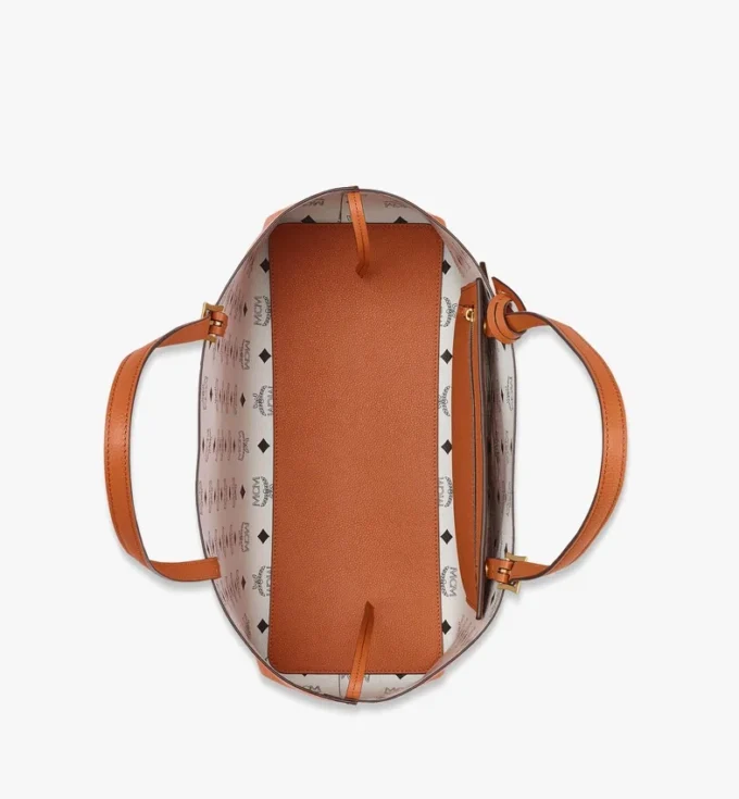 Borsa shopping Himmel in pelle con logo goffrato