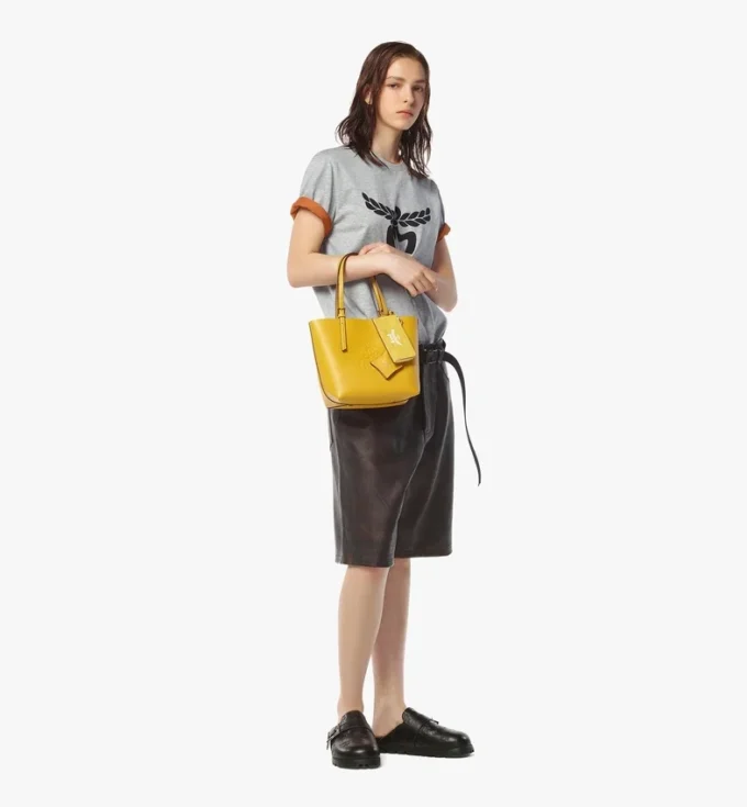 Borsa shopping Himmel in pelle con logo goffrato Borsa shopping Himmel in pelle con logo goffrato