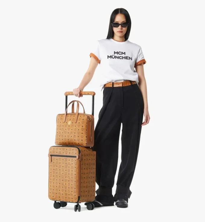 Borsa tote Aren in mix di pelle Visetos