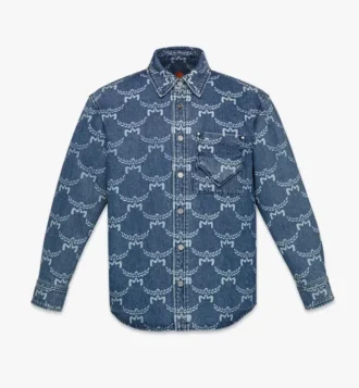 Camicia in denim con monogramma Lauretos