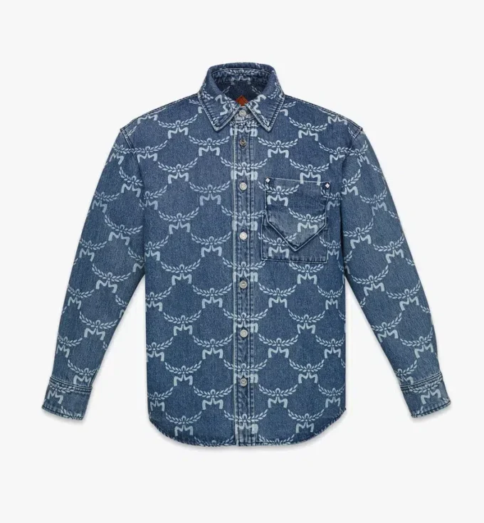 Camicia in denim con monogramma Lauretos Camicia in denim con monogramma Lauretos