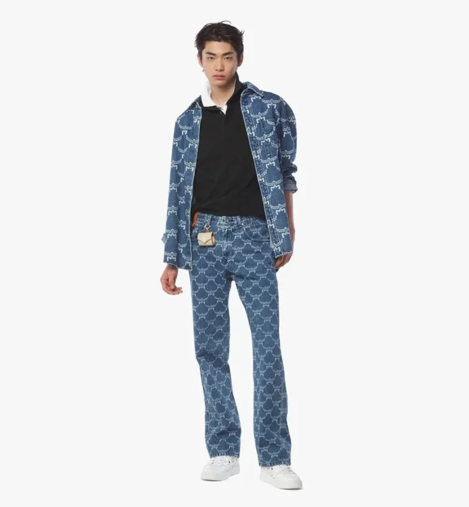 Camicia in denim con monogramma Lauretos Camicia in denim con monogramma Lauretos