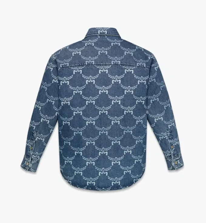 Camicia in denim con monogramma Lauretos Camicia in denim con monogramma Lauretos