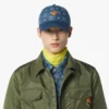 Cappellino classico in jacquard di denim con monogramma Cappellino classico in jacquard di denim con monogramma