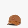 Cappellino Diamond in cotone e pelle con stampa Monogram Cappellino Diamond in cotone e pelle con stampa Monogram