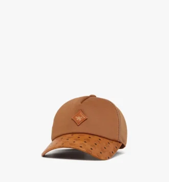 Cappellino Diamond in cotone e pelle con stampa Monogram Cappellino Diamond in cotone e pelle con stampa Monogram