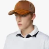 Cappellino Diamond in cotone e pelle con stampa Monogram Cappellino Diamond in cotone e pelle con stampa Monogram