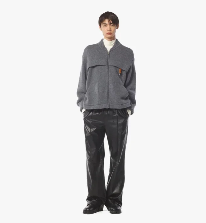 Cardigan con zip in lana e cashmere riciclato Cardigan con zip in lana e cashmere riciclato