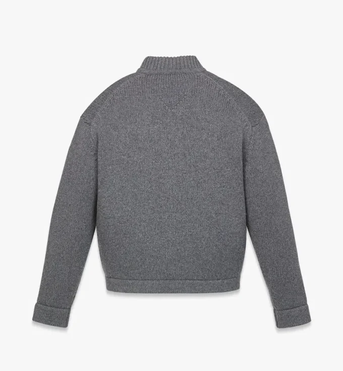 Cardigan con zip in lana e cashmere riciclato Cardigan con zip in lana e cashmere riciclato