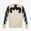 Cardigan intarsiato con alloro