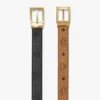 Cintura reversibile Aren da 3,3 cm in pelle Monogram goffrata