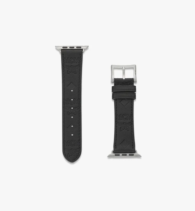 Cinturino per Apple Watch da 42-49 mm in pelle Monogram goffrata