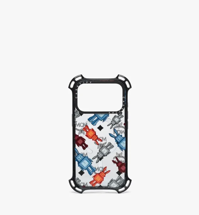 Custodia per iPhone 17 Pro MCM X Casetify Rabot Monogram Bounce